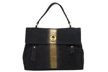 Load image into Gallery viewer, YVES SAINT LAURENT イヴサンローラン ミューズトゥバッグ ハンドバッグ レザー ブラック 197148 美品 中古 4b010820