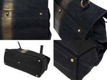Load image into Gallery viewer, YVES SAINT LAURENT イヴサンローラン ミューズトゥバッグ ハンドバッグ レザー ブラック 197148 美品 中古 4b010820