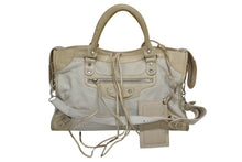 画像をギャラリービューアに読み込む, BALENCIAGA バレンシアガ ザ ファースト ハンドバッグ ショルダーバッグ 115748 アイボリー ハラコ レザー シルバー金具 美品 中古 4b010821