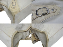 画像をギャラリービューアに読み込む, BALENCIAGA バレンシアガ ザ ファースト ハンドバッグ ショルダーバッグ 115748 アイボリー ハラコ レザー シルバー金具 美品 中古 4b010821