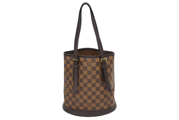 LOUIS VUITTON ルイヴィトン ダミエ マレ ショルダーバッグ ポーチ付き ブラウン ゴールド金具 ロゴ N42240 美品 中古 4b010823