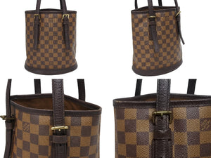 LOUIS VUITTON ルイヴィトン ダミエ マレ ショルダーバッグ ポーチ付き ブラウン ゴールド金具 ロゴ N42240 美品 中古 4b010823