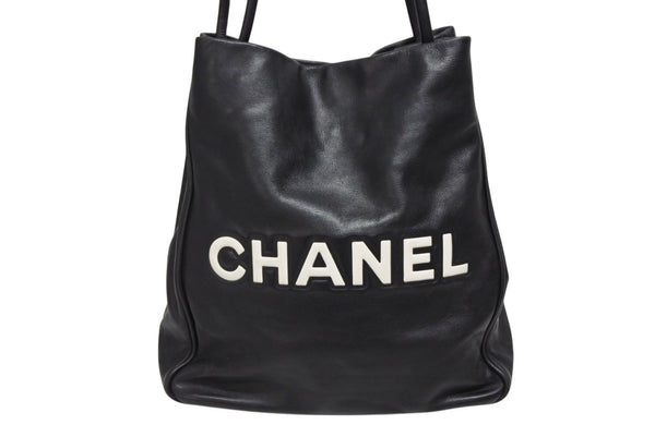 CHANEL シャネル カメリア ロゴデザイン ワンショルダーバッグ 4番台 ブラック レザー ゴールド金具 美品 中古 4b010842