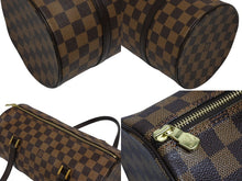 画像をギャラリービューアに読み込む, 極美品 LOUIS VUITTON ルイヴィトン パピヨン30 ハンドバッグ N51303 ダミエ エベヌ ブラウン ゴールド金具 中古 4b010847
