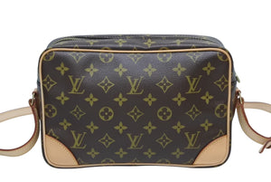新品同様品 LOUIS VUITTON ルイヴィトン モノグラム トロカデロ27 ショルダーバッグ M51274 PVC ヌメ革 ブラウン ゴールド金具 中古 4b010849