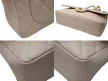 Load image into Gallery viewer, 極美品 CHANEL シャネル マトラッセ30 Wチェーンショルダーバッグ 12番台 Wフラップ ココマーク キャビアスキン ベージュ ゴールド金具 中古 4b010852