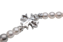 Load image into Gallery viewer, 新品未使用 CHROME HEARTS クロムハーツ × ミキモト パール ネックレス MIKIMOTO CH PLUS PEARL NECKLACE K18 中古 4b010858