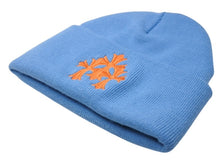 画像をギャラリービューアに読み込む, CHROME HEARTS クロムハーツ ニット帽 セメタリークロス ビーニー アクリル ブルー オレンジ 美品 中古 4b010870