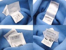 画像をギャラリービューアに読み込む, CHROME HEARTS クロムハーツ ニット帽 セメタリークロス ビーニー アクリル ブルー オレンジ 美品 中古 4b010870