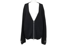 Load image into Gallery viewer, 極美品 CHROME HEARTS クロムハーツ カシミヤ ダガージップ ニット クロスパッチ カシミヤ ブラック 中古 4b010876