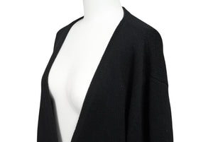 極美品 CHROME HEARTS クロムハーツ カシミヤ ダガージップ ニット クロスパッチ カシミヤ ブラック 中古 4b010876