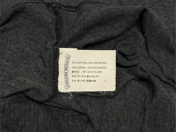 CHROME HEARTS クロムハーツ BSフレア 半袖VネックTシャツ サイズM チャコール ポリエステル コットン 美品 中古 4b010878
