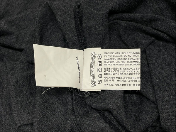 CHROME HEARTS クロムハーツ BSフレア 半袖VネックTシャツ サイズM チャコール ポリエステル コットン 美品 中古 4b010878