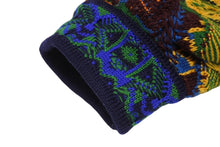 Load image into Gallery viewer, COOGI クージー 3Dニット ジップアップ ブルゾン ウール×レザー 肘パッチワーク マルチカラー ジャケット 美品 中古 4b010914