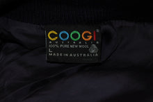 Load image into Gallery viewer, COOGI クージー 3Dニット ジップアップ ブルゾン ウール×レザー 肘パッチワーク マルチカラー ジャケット 美品 中古 4b010914