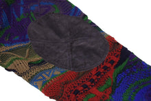 Load image into Gallery viewer, COOGI クージー 3Dニット ジップアップ ブルゾン ウール×レザー 肘パッチワーク マルチカラー ジャケット 美品 中古 4b010914