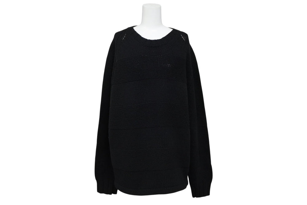 ISSEY MIYAKE イッセイミヤケ プリーツ加工 ニット ME23KN023 ブラック ウール ナイロン サイズ3 美品 中古 4b010916