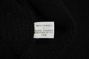 ISSEY MIYAKE イッセイミヤケ プリーツ加工 ニット ME23KN023 ブラック ウール ナイロン サイズ3 美品 中古 4b010916