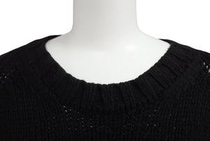 ISSEY MIYAKE イッセイミヤケ プリーツ加工 ニット ME23KN023 ブラック ウール ナイロン サイズ3 美品 中古 4b010916