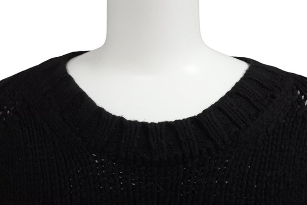 ISSEY MIYAKE イッセイミヤケ プリーツ加工 ニット ME23KN023 ブラック ウール ナイロン サイズ3 美品 中古 4b010916