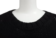 Load image into Gallery viewer, ISSEY MIYAKE イッセイミヤケ プリーツ加工 ニット ME23KN023 ブラック ウール ナイロン サイズ3 美品 中古 4b010916