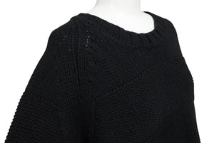 ISSEY MIYAKE イッセイミヤケ プリーツ加工 ニット ME23KN023 ブラック ウール ナイロン サイズ3 美品 中古 4b010916