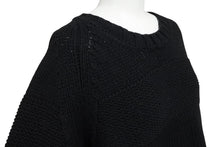 Load image into Gallery viewer, ISSEY MIYAKE イッセイミヤケ プリーツ加工 ニット ME23KN023 ブラック ウール ナイロン サイズ3 美品 中古 4b010916