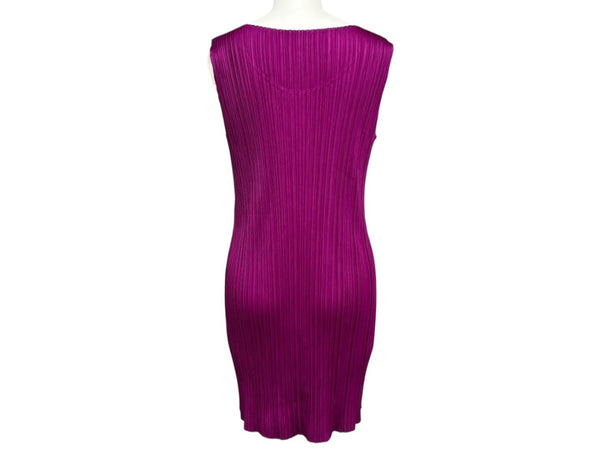 極美品 PLEATS PLEASE ISSEY MIYAKE プリーツプリーズ イッセイミヤケ ワンピース PP61-JT911 パープル サイズ3 中古 4b010939