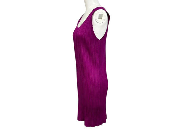 極美品 PLEATS PLEASE ISSEY MIYAKE プリーツプリーズ イッセイミヤケ ワンピース PP61-JT911 パープル サイズ3 中古 4b010939