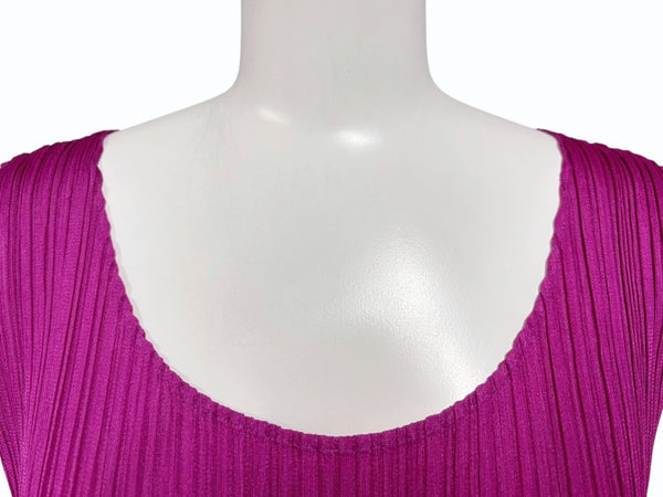 極美品 PLEATS PLEASE ISSEY MIYAKE プリーツプリーズ イッセイミヤケ ワンピース PP61-JT911 パープル サイズ3 中古 4b010939