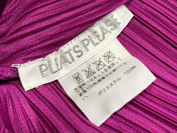 極美品 PLEATS PLEASE ISSEY MIYAKE プリーツプリーズ イッセイミヤケ ワンピース PP61-JT911 パープル サイズ3 中古 4b010939