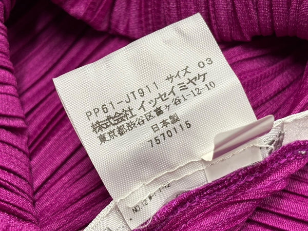 極美品 PLEATS PLEASE ISSEY MIYAKE プリーツプリーズ イッセイミヤケ ワンピース PP61-JT911 パープル サイズ3 中古 4b010939