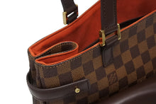 Load image into Gallery viewer, 極美品 LOUIS VUITTON ルイヴィトン ダミエ ユゼス ブラウン トートバッグ N51128 ダミエキャンバス ユニセックス ゴールド金具 中古 4b010969