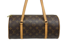 画像をギャラリービューアに読み込む, 極美品 LOUIS VUITTON ルイヴィトン パピヨン30 ハンドバッグ M51385 筒型 モノグラムキャンバス ブラウン 中古 4b010972