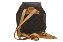 Load image into Gallery viewer, LOUIS VUITTON ルイヴィトン モンスリMM バックパック M51136 ブラウン モノグラム PVC ゴールド金具 良品 中古 4b010981