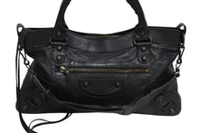 画像をギャラリービューアに読み込む, BALENCIAGA バレンシアガ ザ ファースト ハンドバッグ ショルダーバッグ ブラック レザー 103208 アンティークシルバー金具 美品 中古 4b010983