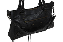 画像をギャラリービューアに読み込む, BALENCIAGA バレンシアガ ザ ファースト ハンドバッグ ショルダーバッグ ブラック レザー 103208 アンティークシルバー金具 美品 中古 4b010983