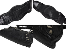 画像をギャラリービューアに読み込む, BALENCIAGA バレンシアガ ザシティ 2WAYバッグ ハンドバッグ ショルダーバッグ 240577 カーフレザー ブラック シルバー金具 美品 中古 4b010984