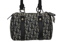 Load image into Gallery viewer, Christian Dior クリスチャンディオール トロッター ハンドバッグ ミニボストンバッグ ブラック キャンバス 美品 中古 4b011000