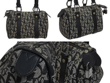 Load image into Gallery viewer, Christian Dior クリスチャンディオール トロッター ハンドバッグ ミニボストンバッグ ブラック キャンバス 美品 中古 4b011000