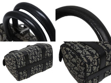 Load image into Gallery viewer, Christian Dior クリスチャンディオール トロッター ハンドバッグ ミニボストンバッグ ブラック キャンバス 美品 中古 4b011000