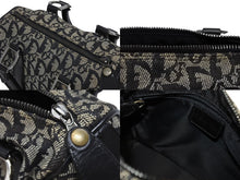 Load image into Gallery viewer, Christian Dior クリスチャンディオール トロッター ハンドバッグ ミニボストンバッグ ブラック キャンバス 美品 中古 4b011000