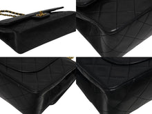 Load image into Gallery viewer, 極美品 CHANEL シャネル マトラッセ23 Wフラップ Wチェーンショルダーバッグ 2番台 ラムスキン ココマーク ブラック 中古 4b011002