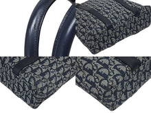Load image into Gallery viewer, Christian Dior クリスチャンディオール トロッター トートバッグ キャンバス レザー ネイビー 美品 中古 4b011004