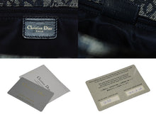 Load image into Gallery viewer, Christian Dior クリスチャンディオール トロッター トートバッグ キャンバス レザー ネイビー 美品 中古 4b011004