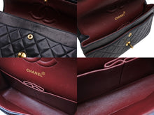 Load image into Gallery viewer, CHANEL シャネル マトラッセ25 Wフラップ Wチェーンショルダーバッグ 2番台 ココマーク ラムスキン ネイビー ゴールド金具 美品 中古 4b011008