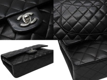 Load image into Gallery viewer, CHANEL シャネル マトラッセ25 Wフラップ Wチェーンショルダーバッグ A01112 11番台 ココマーク ラムスキン シルバー金具 美品 中古 4b011009