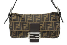 画像をギャラリービューアに読み込む, 極美品 FENDI フェンディ マンマバケット ショルダーバッグ 26424 ズッカ柄 キャンバス レザー ブラウン シルバー金具 中古 4b011011
