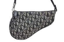 画像をギャラリービューアに読み込む, CHRISTIAN DIOR クリスチャンディオール トロッター サドルバッグ ワンショルダーバッグ サドルポーチ ネイビー 美品 中古 4b011018