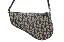 画像をギャラリービューアに読み込む, CHRISTIAN DIOR クリスチャンディオール トロッター サドルバッグ ワンショルダーバッグ サドルポーチ ネイビー 美品 中古 4b011018